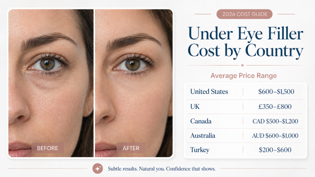 Under Eye Filler Latest Cost by Country 2026 Update
