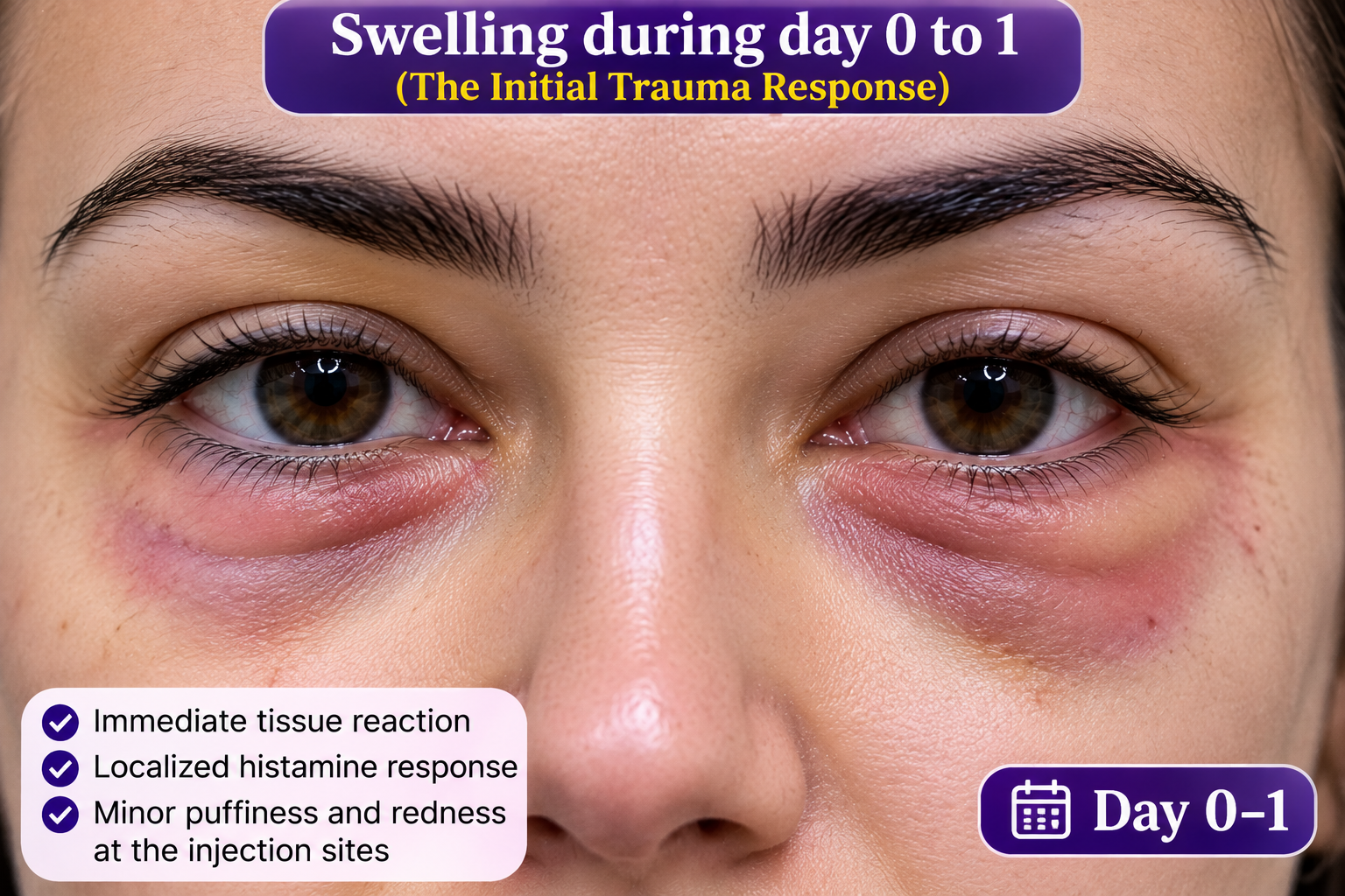 Swelling during day 0 to 1 (The Initial Trauma Response)