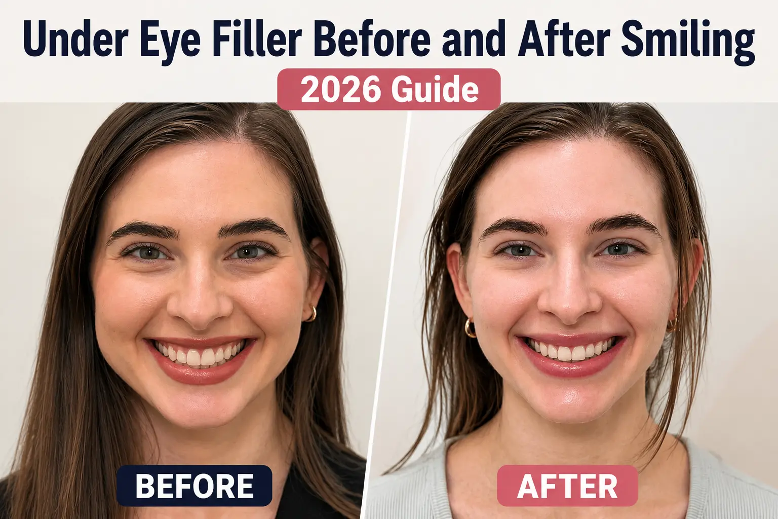 Under Eye Filler Before and After Smiling Guide