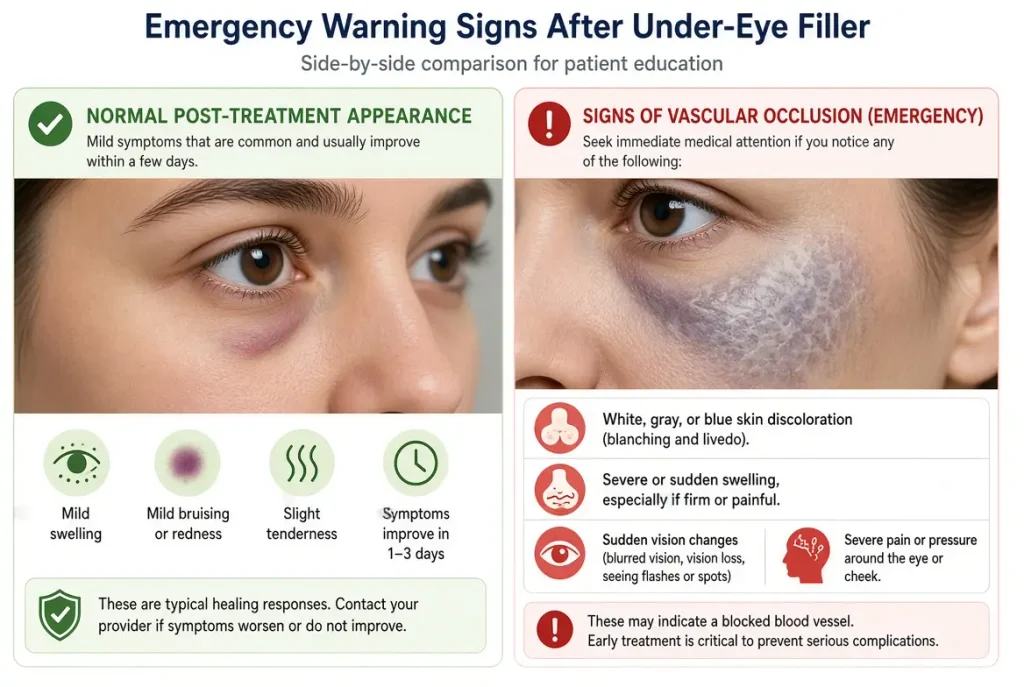 Normal Swelling vs Malar Edema vs Filler Migration