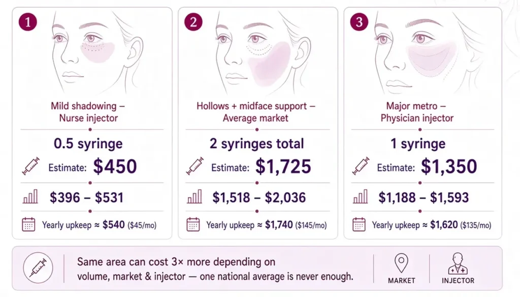Under Eye Filler Cost Calculator
